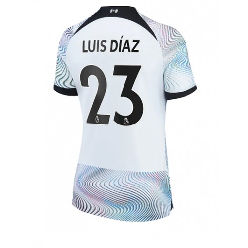 Fotbalové Dres Liverpool Luis Diaz #23 Dámské Venkovní 2022-23 Krátký Rukáv